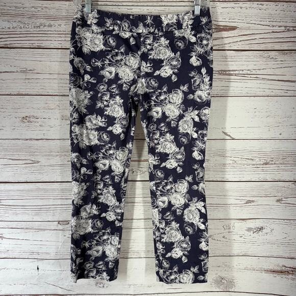 Brooks Brothers Women's Natalie Fit Floral Ankle Pants Size 10 Petite - Picture 1 of 15